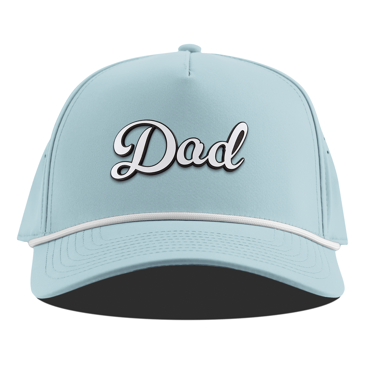 Dad Script Curved 5 Panel Rope Sky Blue
