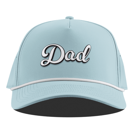 Dad Script Curved 5 Panel Rope Sky Blue