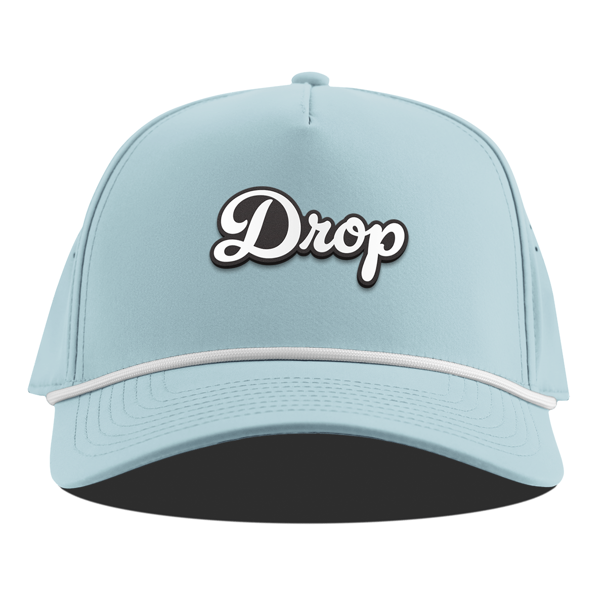 Drop Script Curved 5 Panel Rope Sky Blue