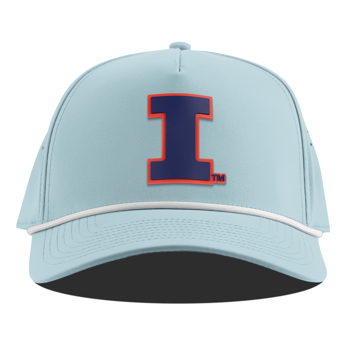 University of Illinois "Fighting Illini Navy" Curved 5 Panel Rope Sky Blue