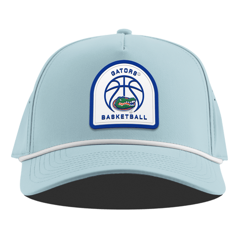 University of Florida "Gator Basketball" Curved 5 Panel Rope Sky Blue