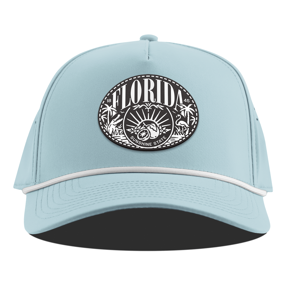 Florida Traveler Curved 5 Panel Rope Sky Blue