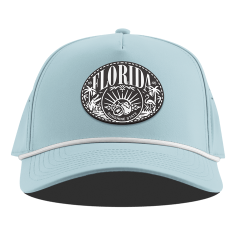 Florida Traveler Curved 5 Panel Rope Sky Blue