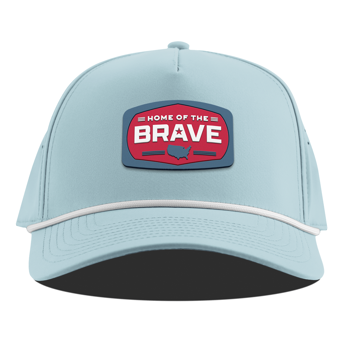 Home of the Brave Curved 5 Panel Rope Sky Blue