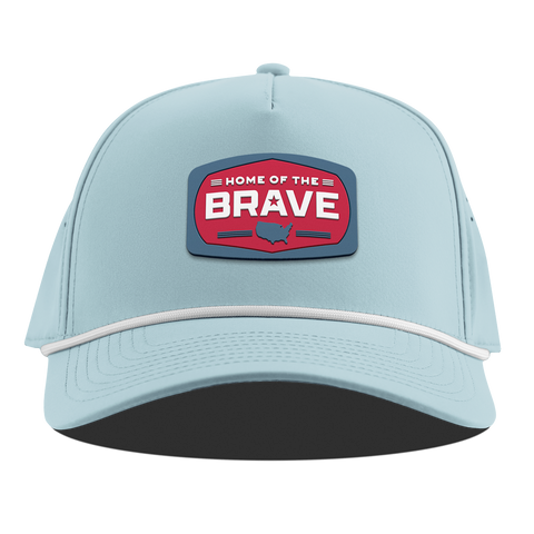 Home of the Brave Curved 5 Panel Rope Sky Blue