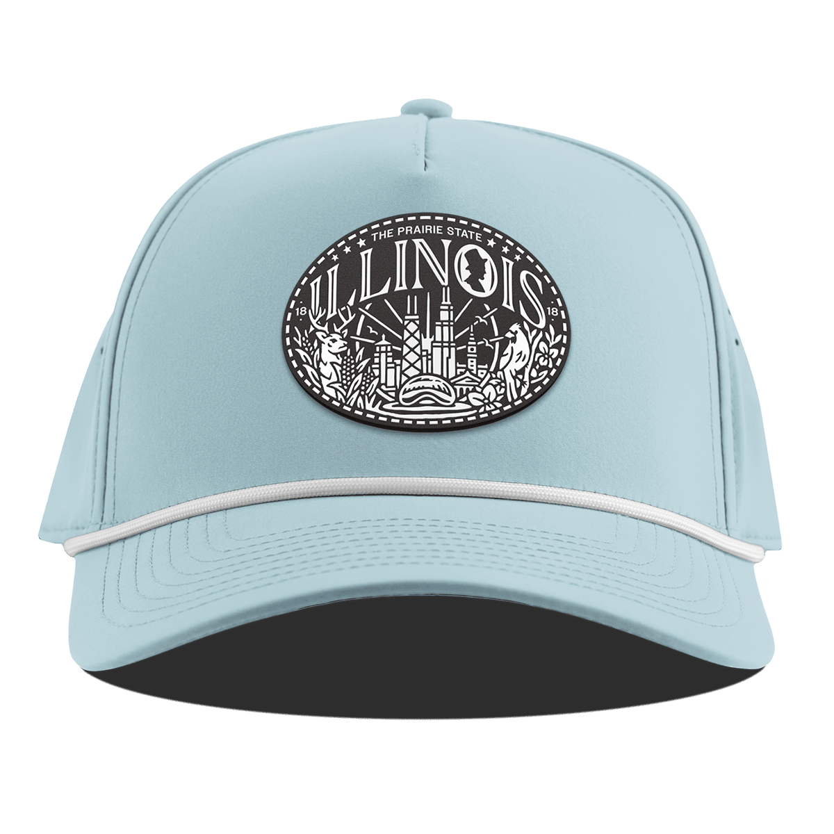 Illinois Traveler Curved 5 Panel Rope Sky Blue