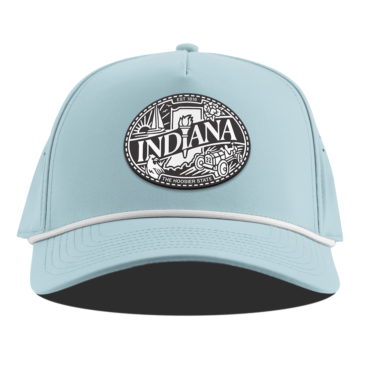 Indiana Traveler Curved 5 Panel Rope Sky Blue