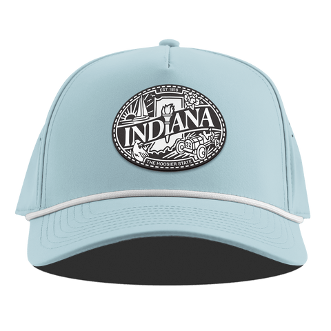 Indiana Traveler Curved 5 Panel Rope Sky Blue