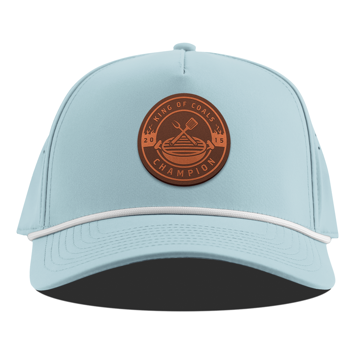 King of Coals Curved 5 Panel Rope Sky Blue
