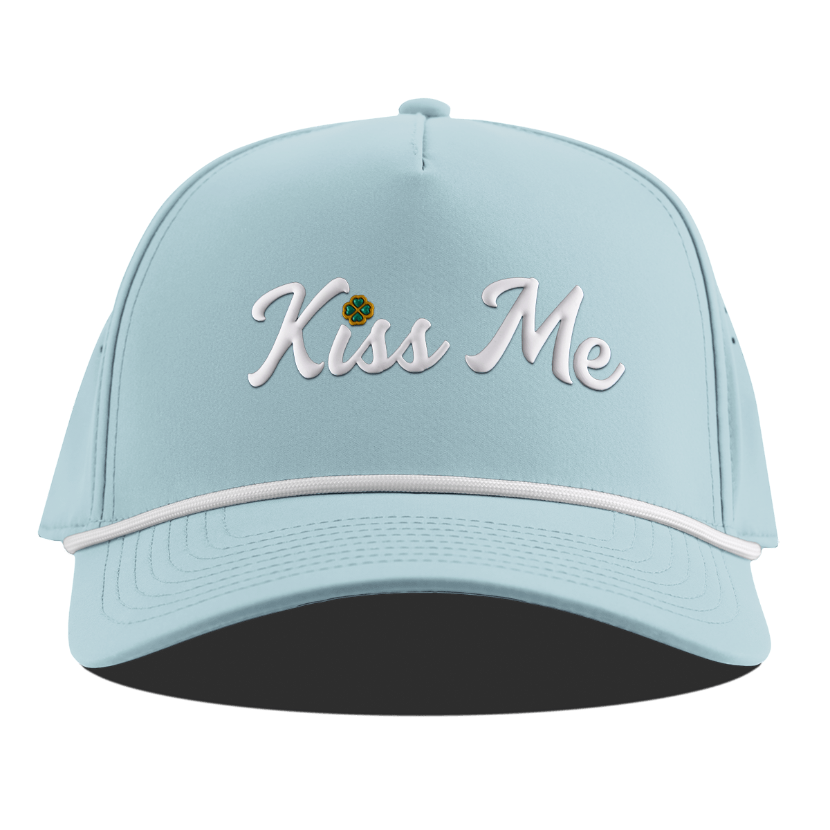 Kiss Me Curved 5 Panel Rope Sky Blue