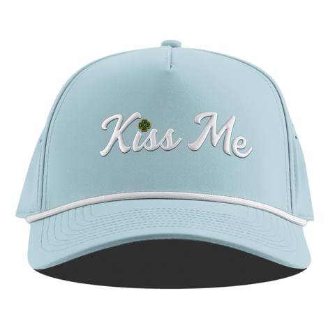 Kiss Me Curved 5 Panel Rope Sky Blue