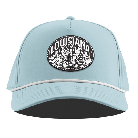 Louisiana Traveler Curved 5 Panel Rope Sky Blue