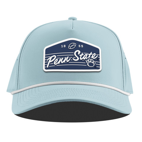 Penn State University "Nittany Lions Football" Curved 5 Panel Rope Sky Blue