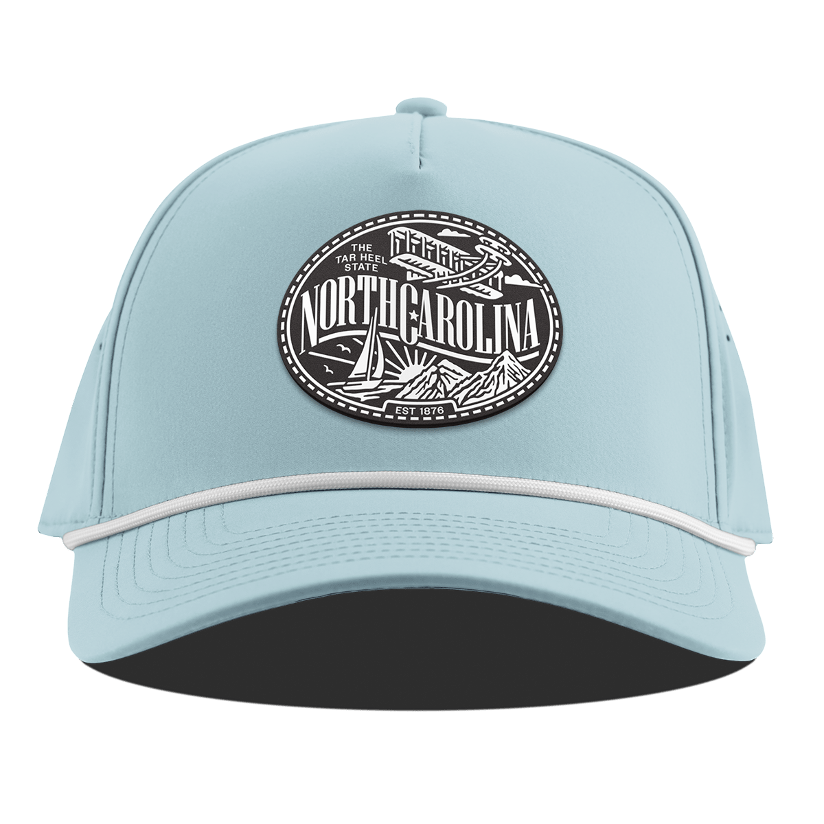 North Carolina Traveler Curved 5 Panel Rope Sky Blue