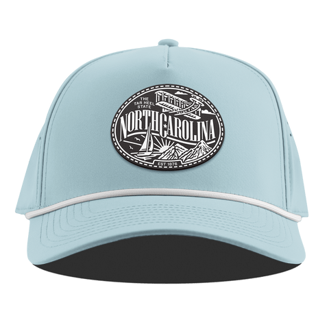 North Carolina Traveler Curved 5 Panel Rope Sky Blue