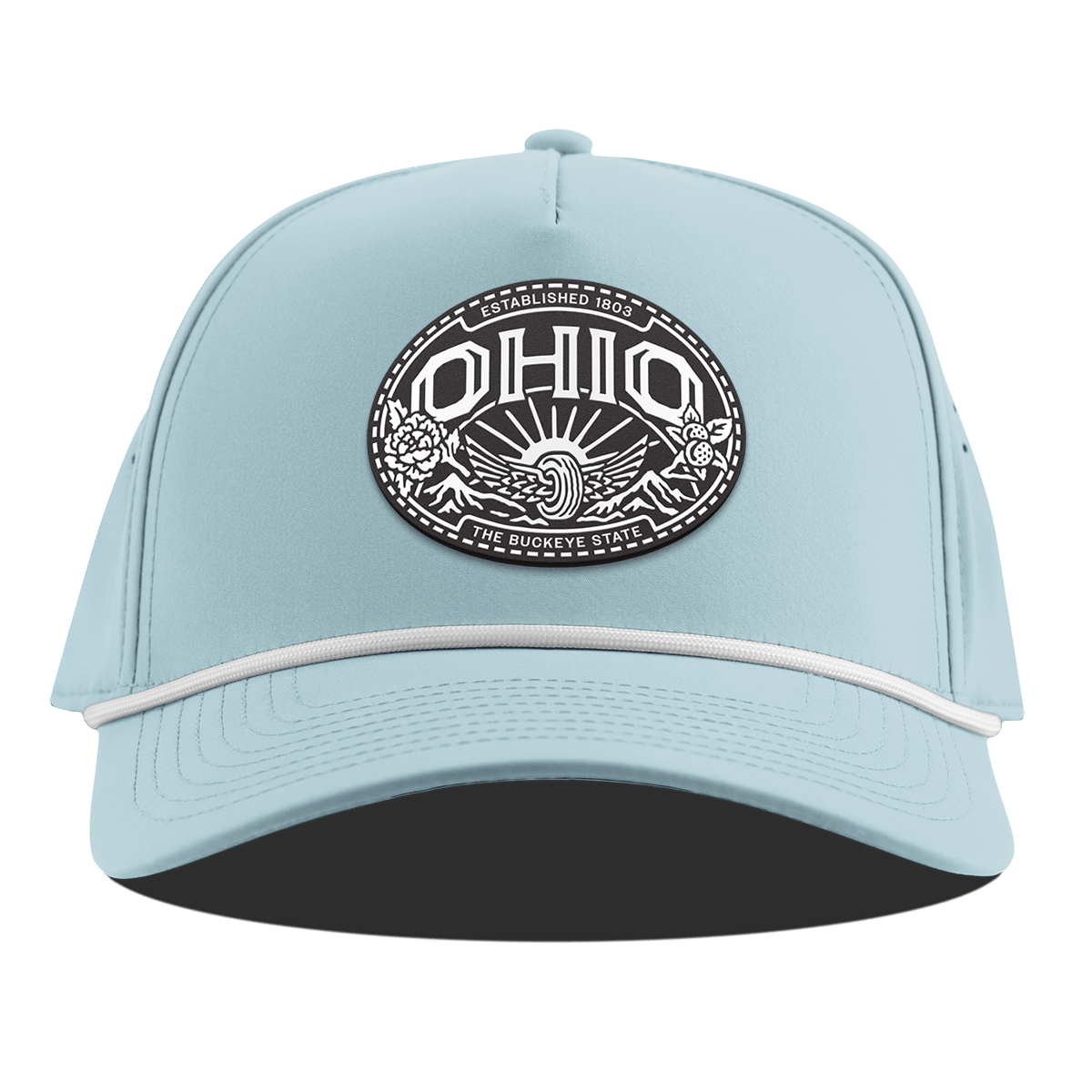 Ohio Traveler Curved 5 Panel Rope Sky Blue