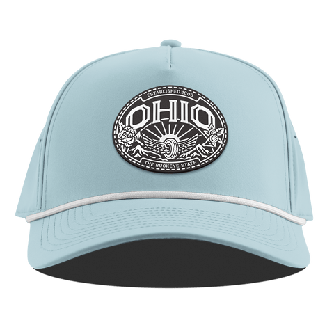 Ohio Traveler Curved 5 Panel Rope Sky Blue