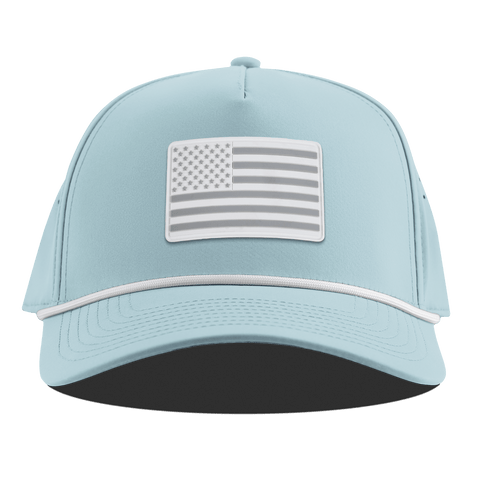 Pearl Old Glory Curved 5 Panel Rope Sky Blue
