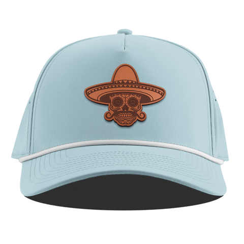 Sombrero Skull Curved 5 Panel Rope Sky Blue