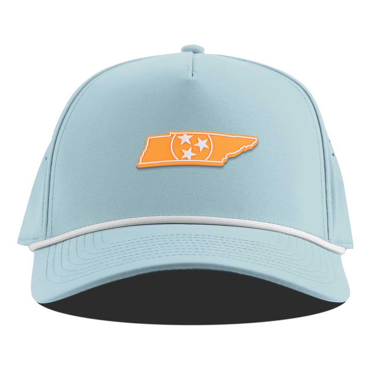 University of Tennessee "Tennessee Orange" Curved 5 Panel Rope Sky Blue