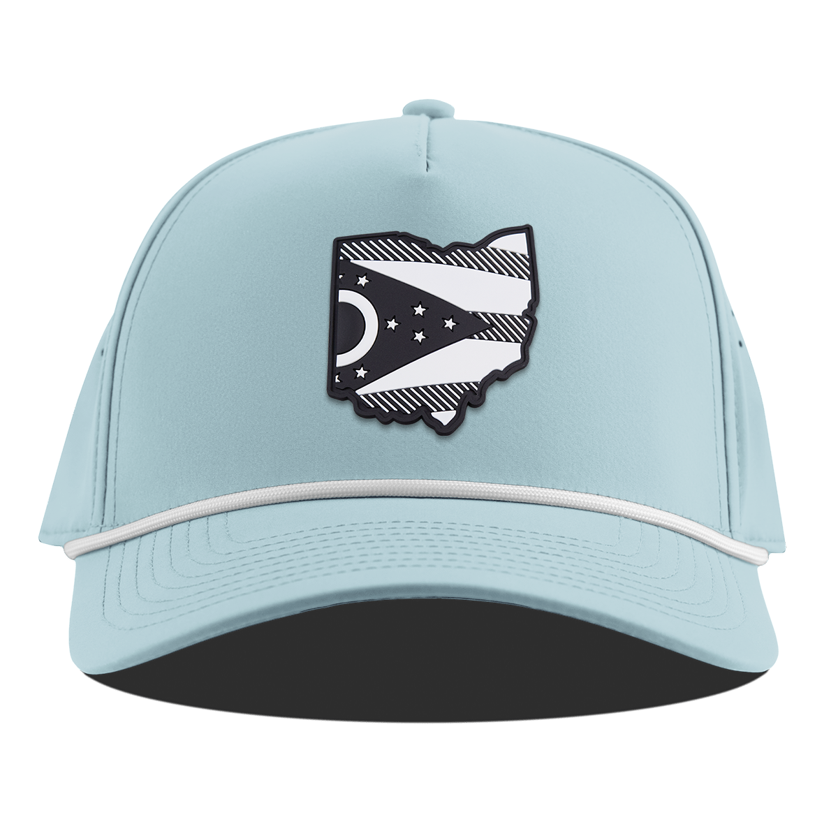 Ohio Vintage Curved 5 Panel Rope Sky Blue