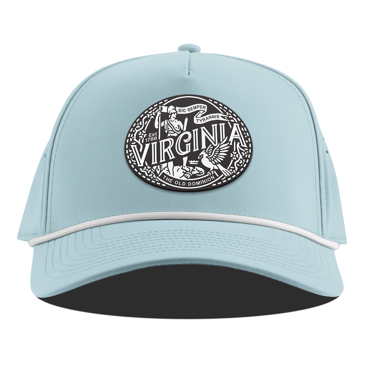 Virginia Traveler Curved 5 Panel Rope Sky Blue