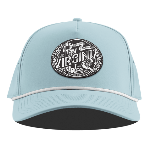 Virginia Traveler Curved 5 Panel Rope Sky Blue