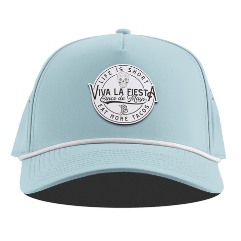 Branded Fiesta Curved 5 Panel Rope Sky Blue