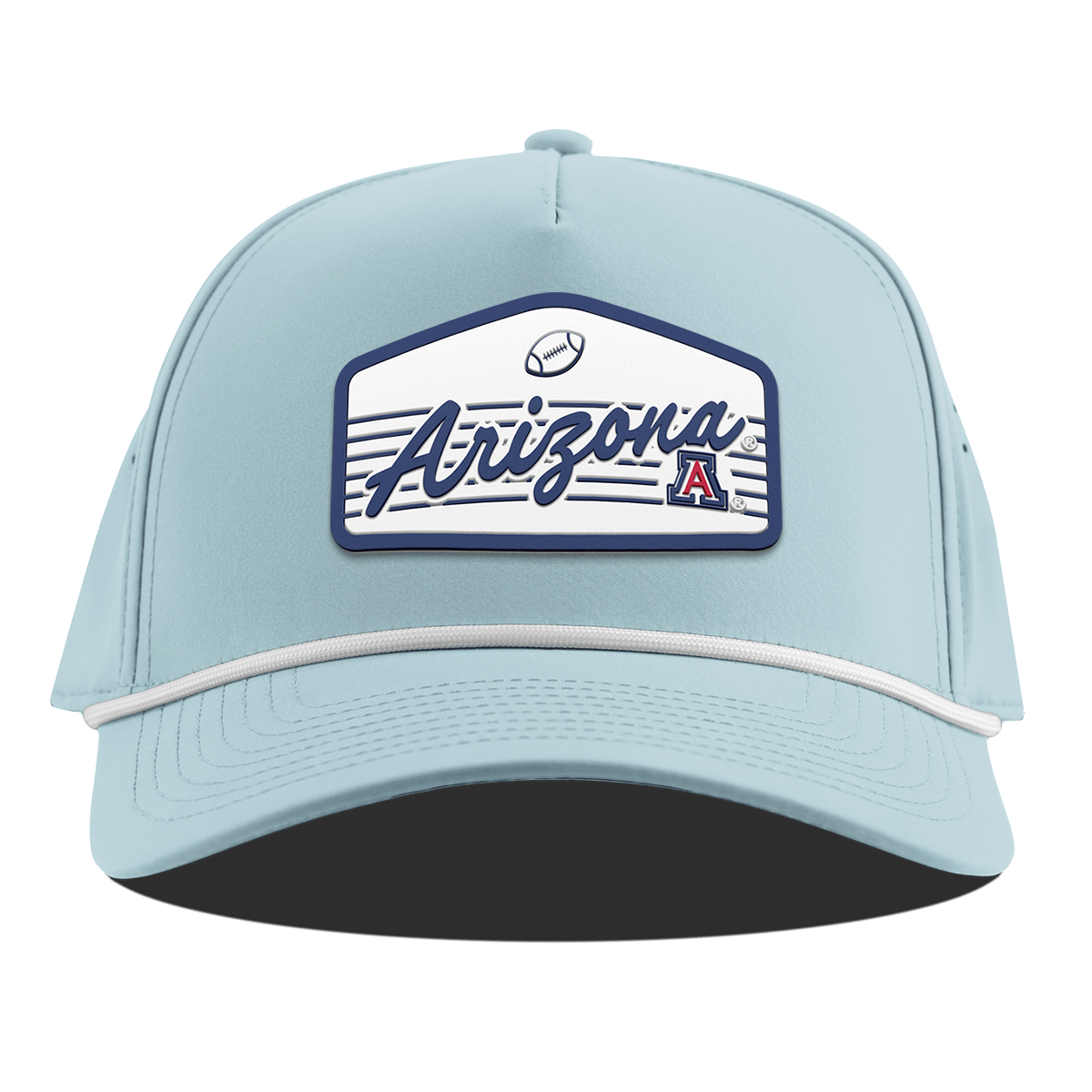 University of Arizona "Wildcats Football" Curved 5 Panel Rope Sky Blue