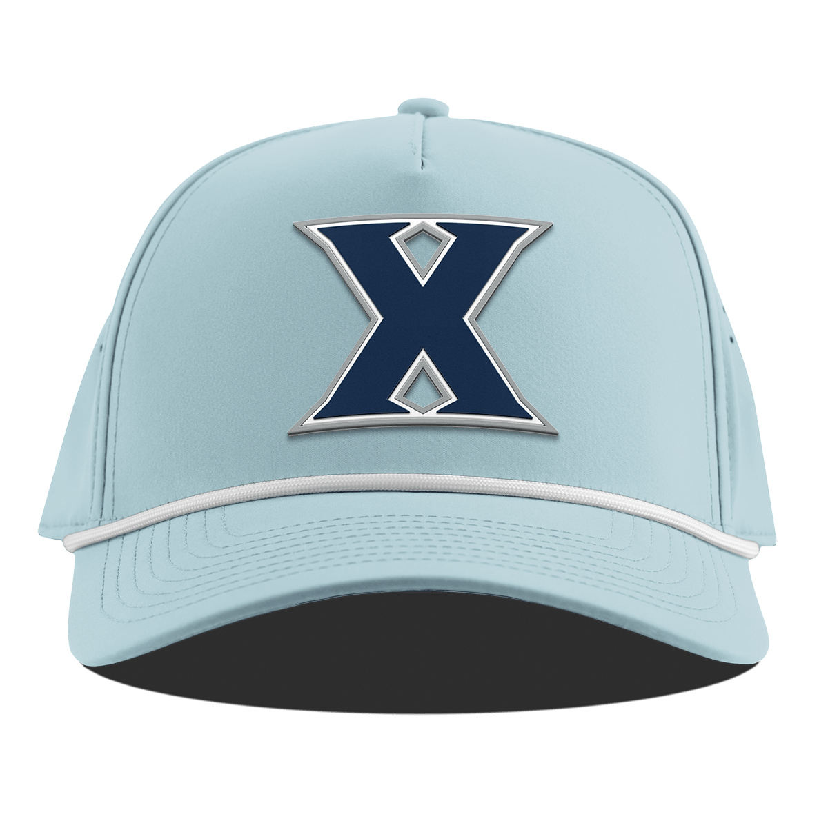 Xavier University "Xavier Block" Curved 5 Panel Rope Sky Blue