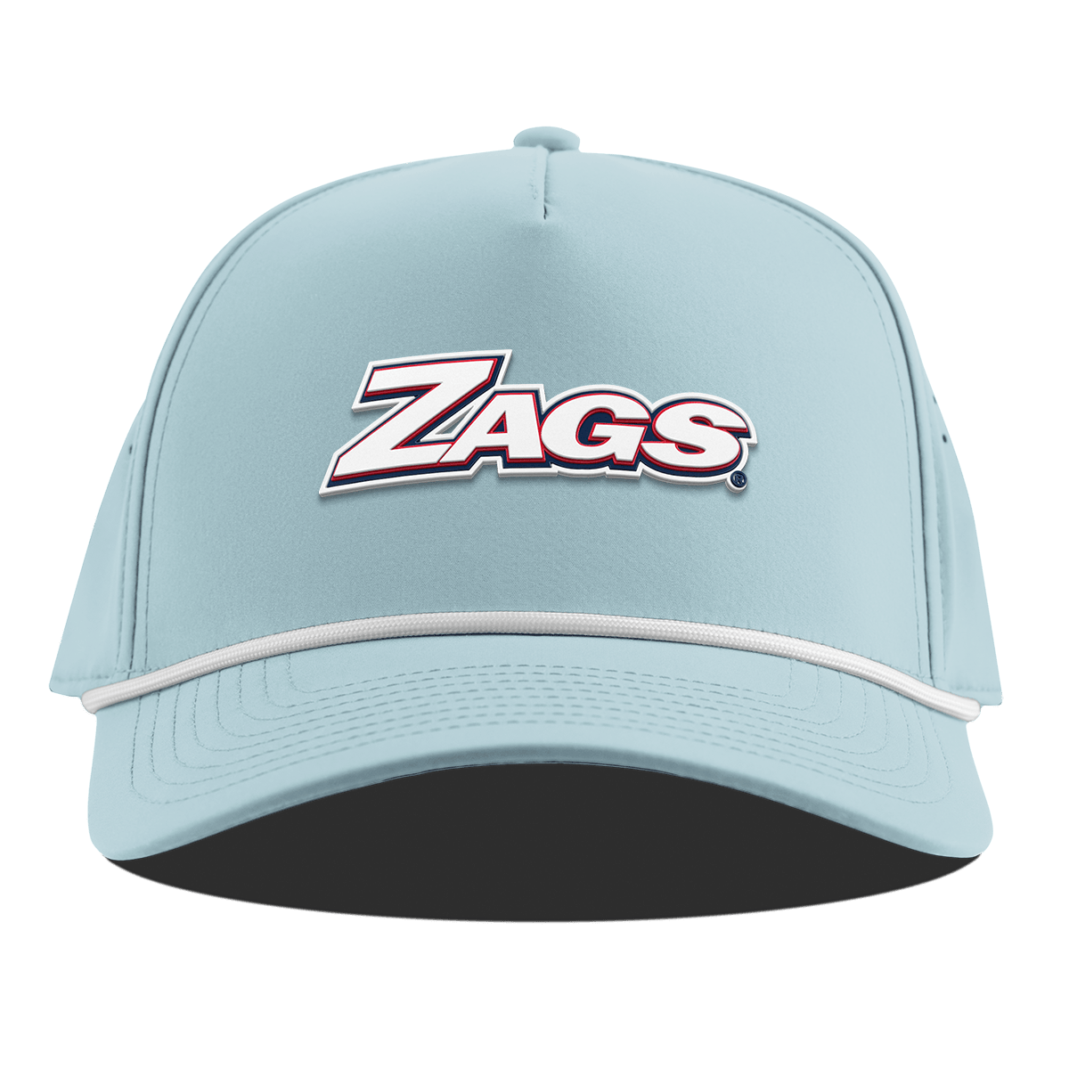 Gonzaga University "Zags Block" Curved 5 Panel Rope Sky Blue