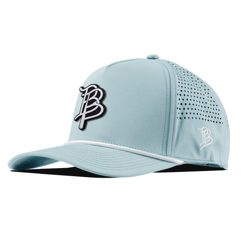 BB Baseball Cutout PVC Curved 5 Panel Rope Sky Blue