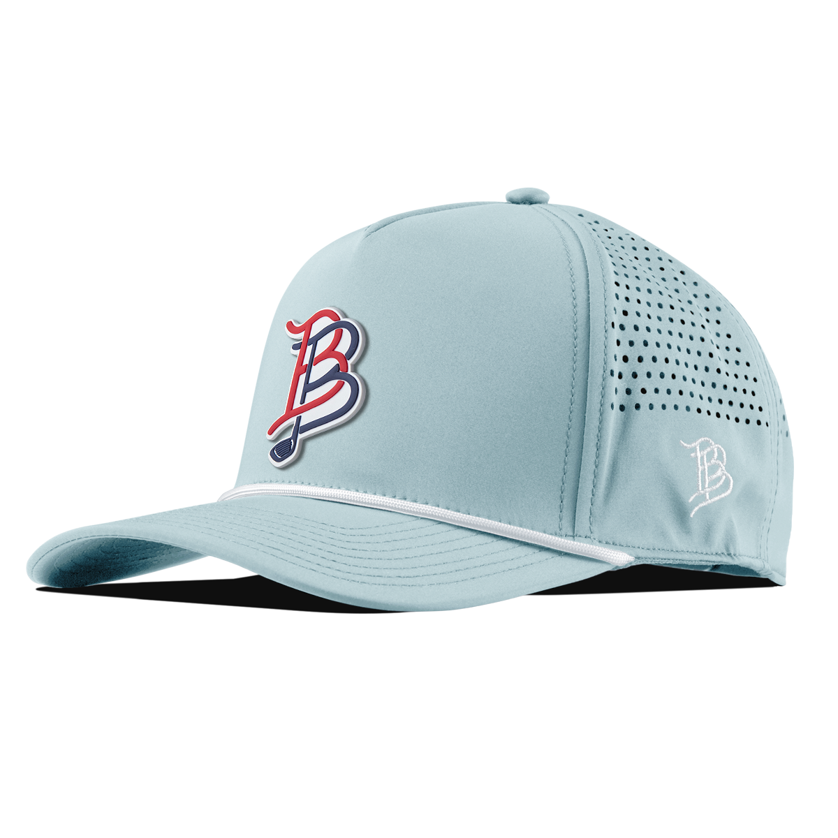 BB Golf USA Curved 5 Panel Rope Skyblue/White