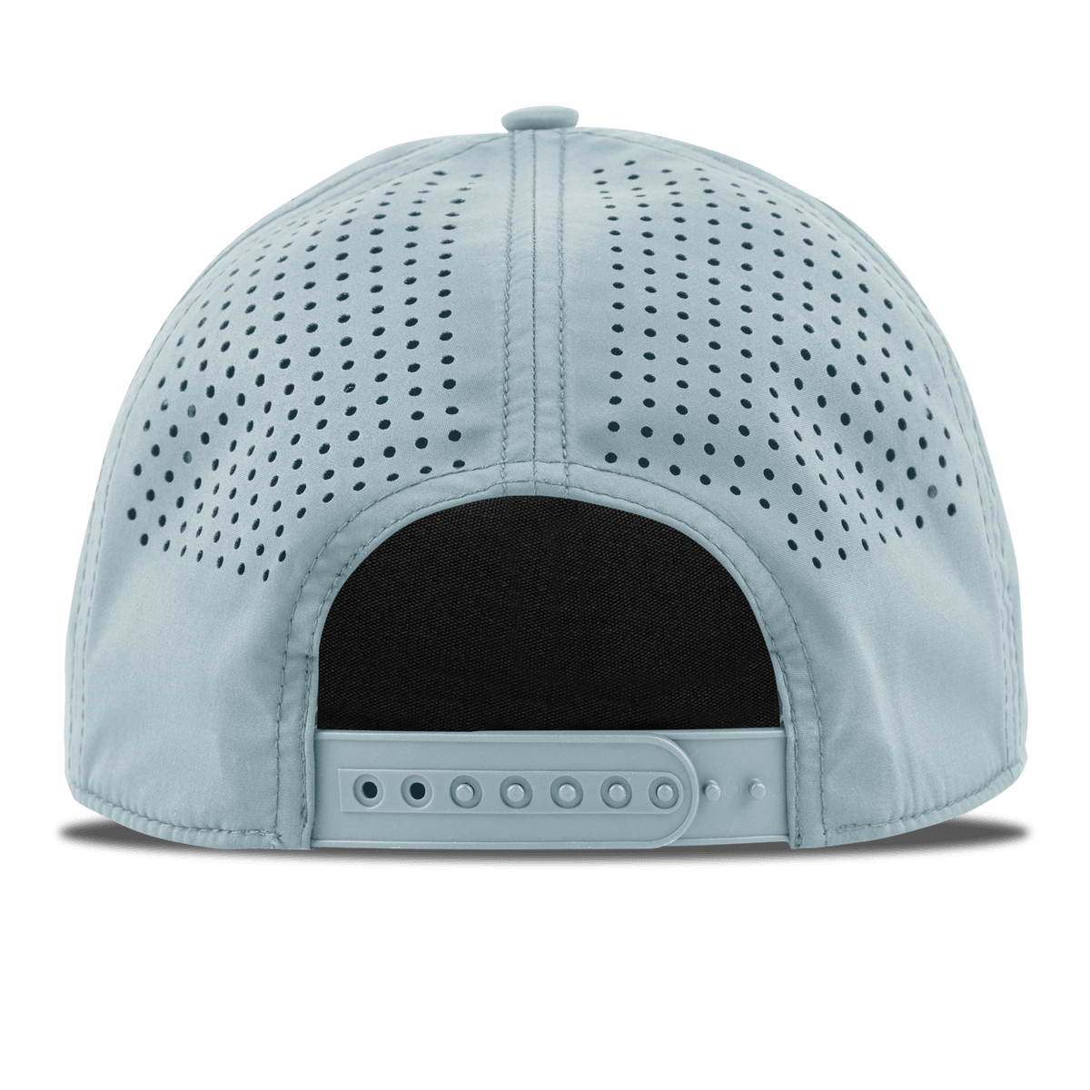 BB Hockey Cutout PVC Curved 5 Panel Rope Back Sky Blue/White