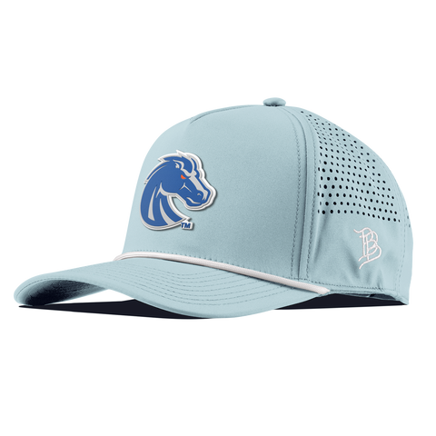 Boise State University "Boise State Broncos Gray" Curved 5 Panel Rope Sky Blue