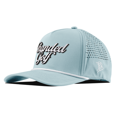 Branded Golf Curved 5 Panel Rope Sky Blue/White