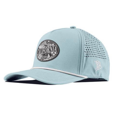 California Traveler Curved 5 Panel Rope Sky Blue