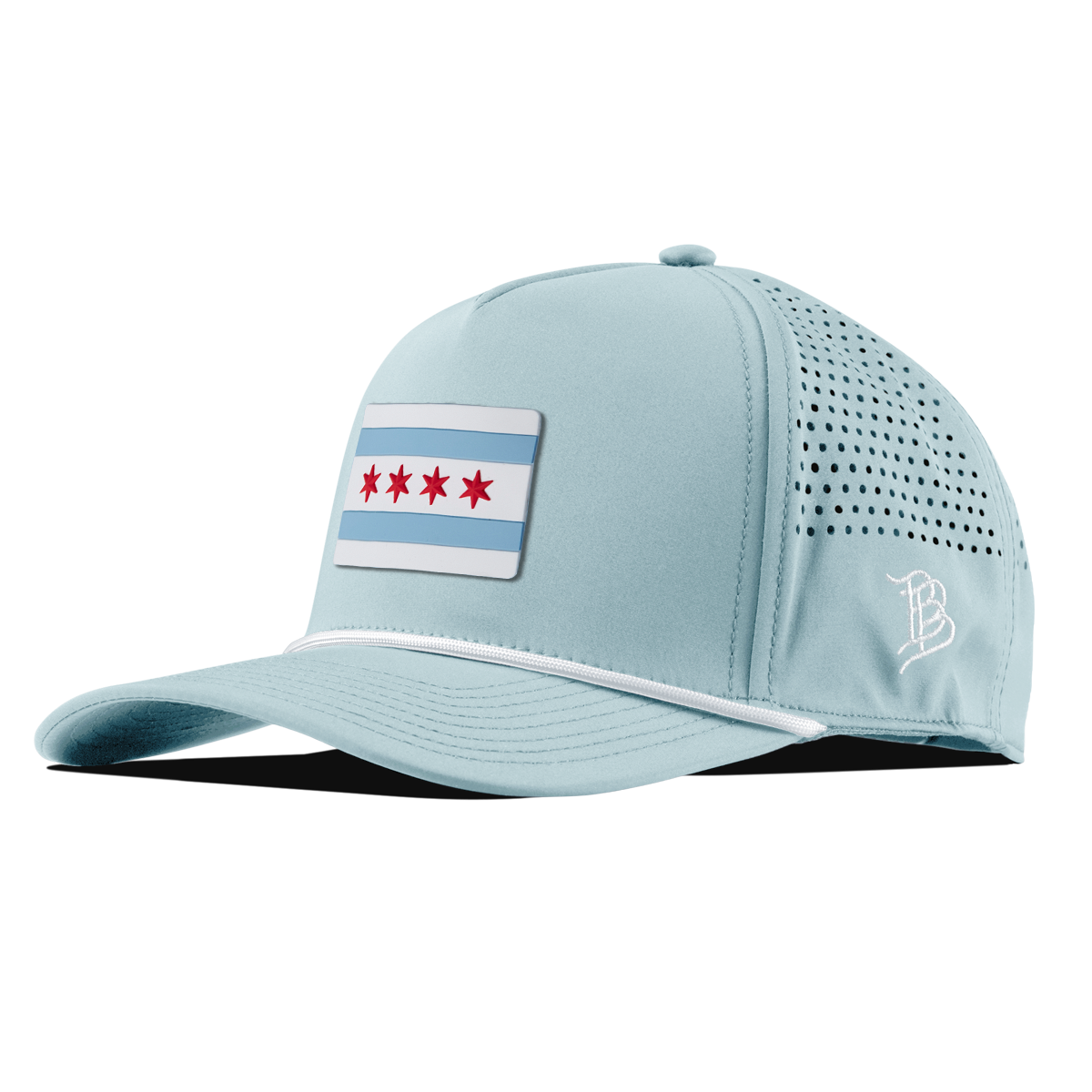 Sky Blue Chicago Flag Curved 5 Panel Rope