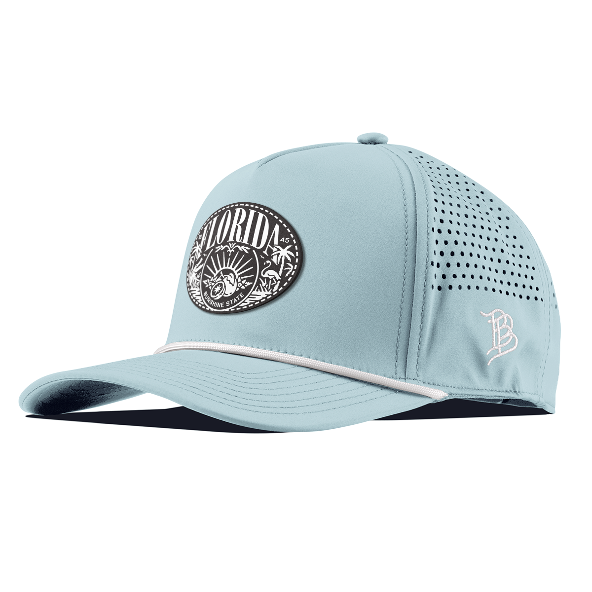 Florida Traveler Curved 5 Panel Rope Sky Blue