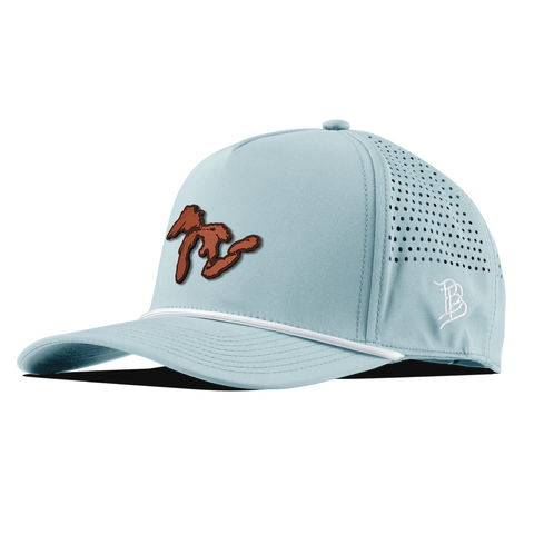 The Great Lakes Curved 5 Panel Rope Sky Blue/White