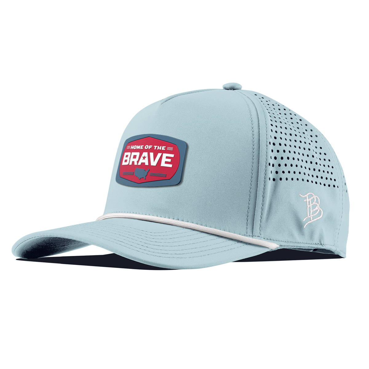 Home of the Brave Curved 5 Panel Rope Sky Blue