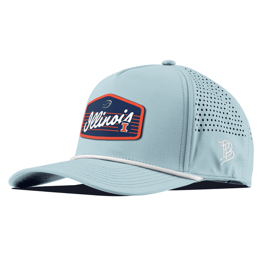 University of Illinois "Illini Football" Curved 5 Panel Rope Sky Blue