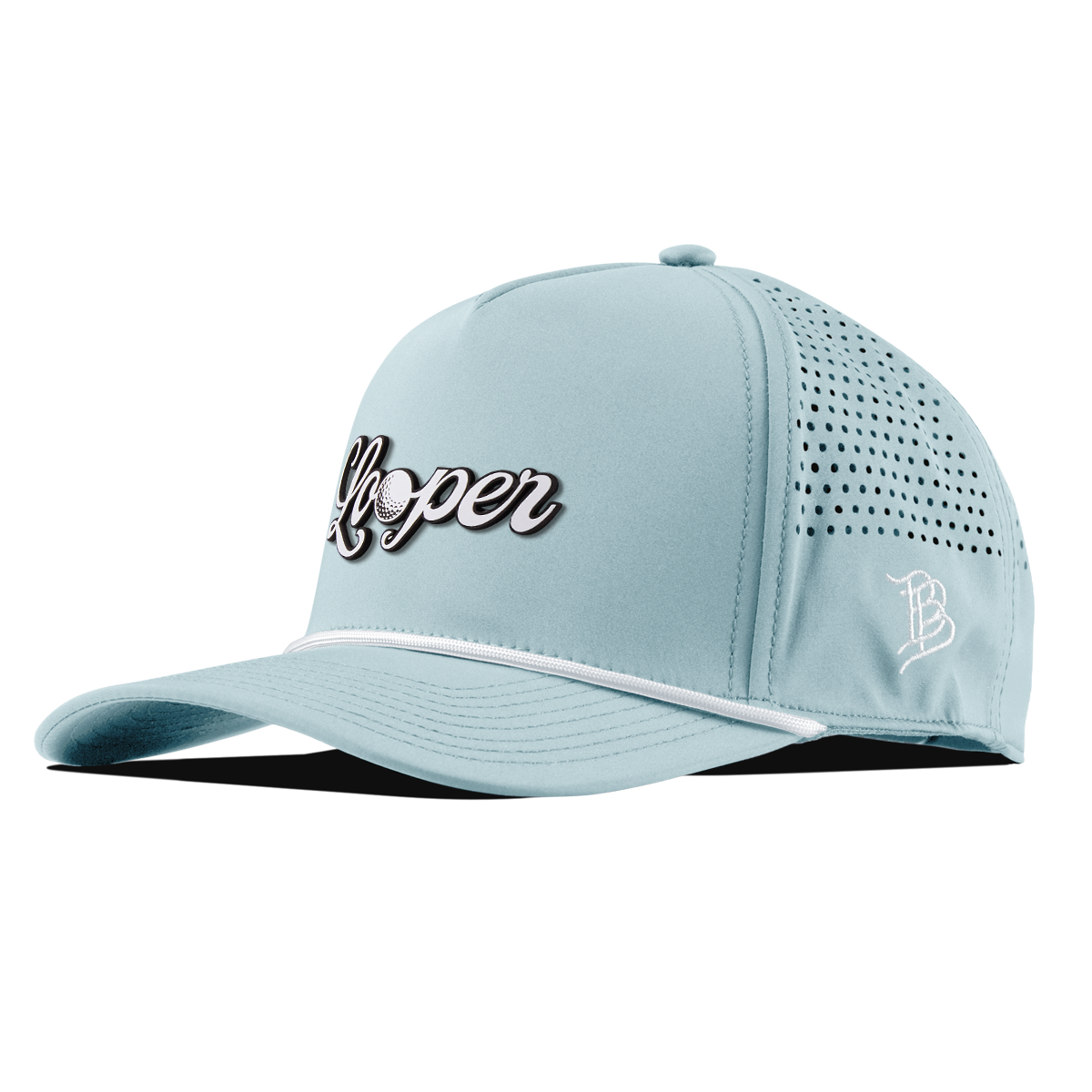 Looper Curved 5 Panel Rope Sky Blue/White