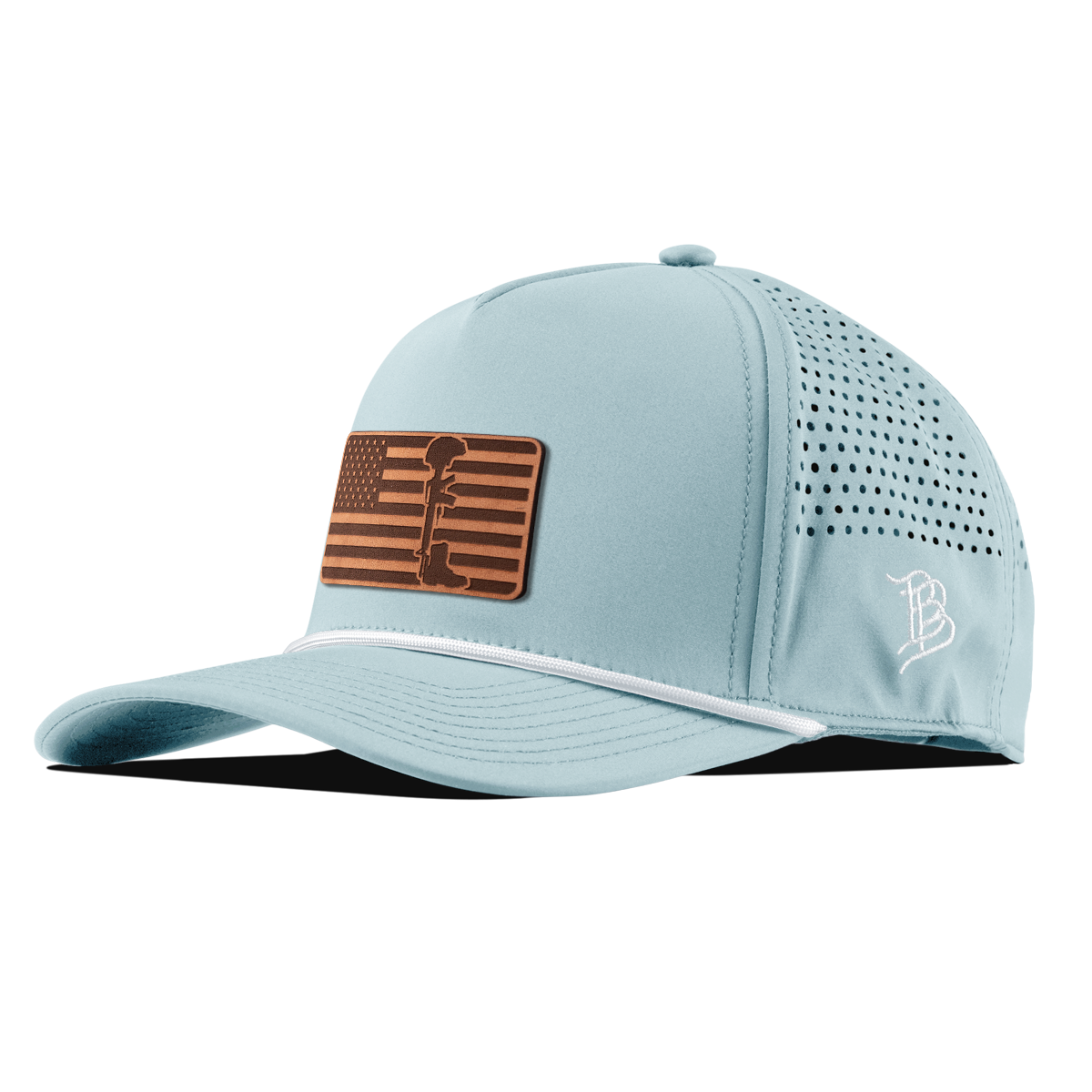 Memorial Curved 5 Panel Rope Skyblue/White