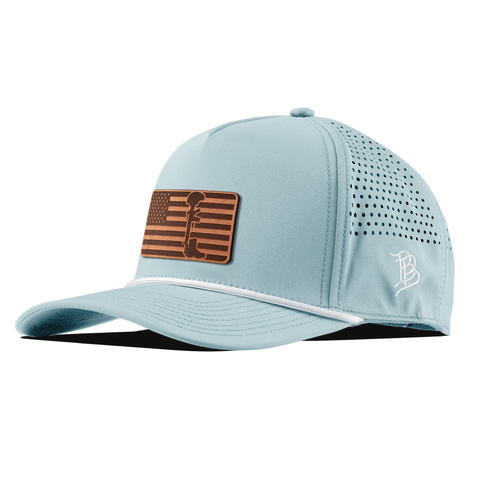 Memorial Curved 5 Panel Rope Skyblue/White