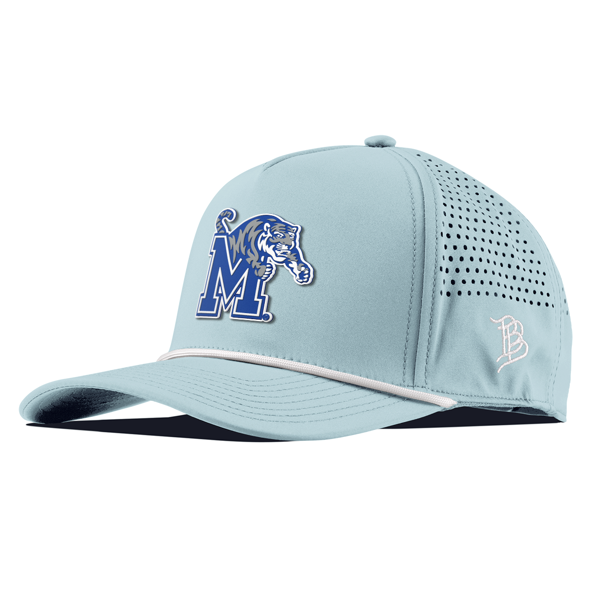University of Memphis "Memphis Team Logo" Curved 5 Panel Rope Sky Blue