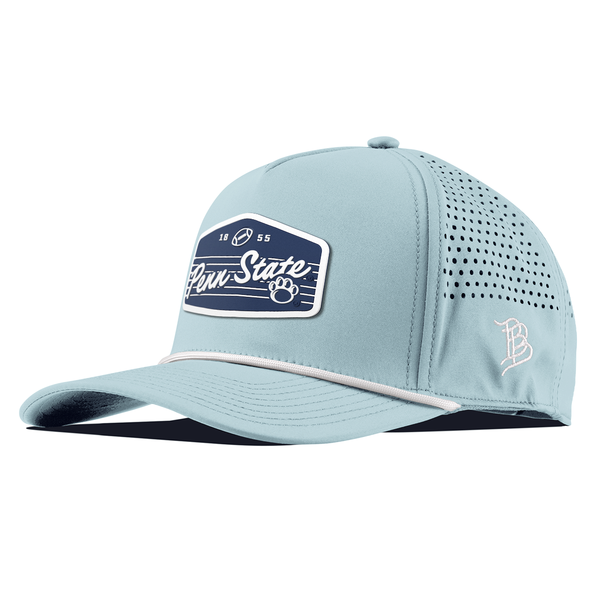 Penn State University "Nittany Lions Football" Curved 5 Panel Rope Sky Blue
