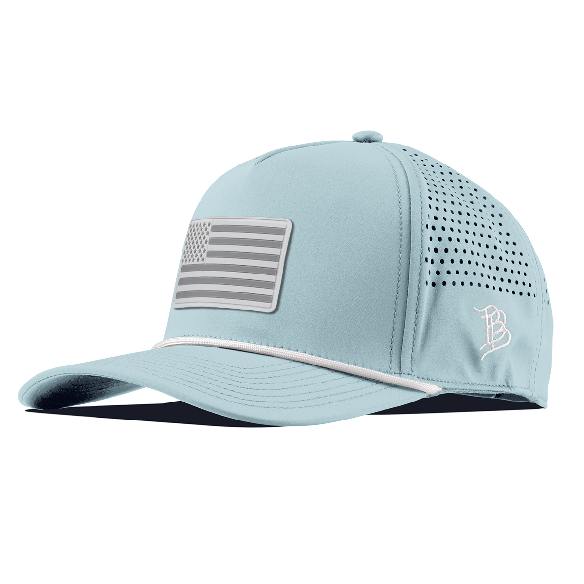 Pearl Old Glory Curved 5 Panel Rope Sky Blue