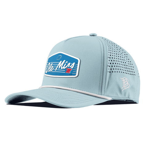 University of Mississippi "Rebel Football" Curved 5 Panel Rope Sky Blue