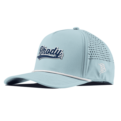 University of Rhode Island "Rhody Script" Curved 5 Panel Rope Sky Blue